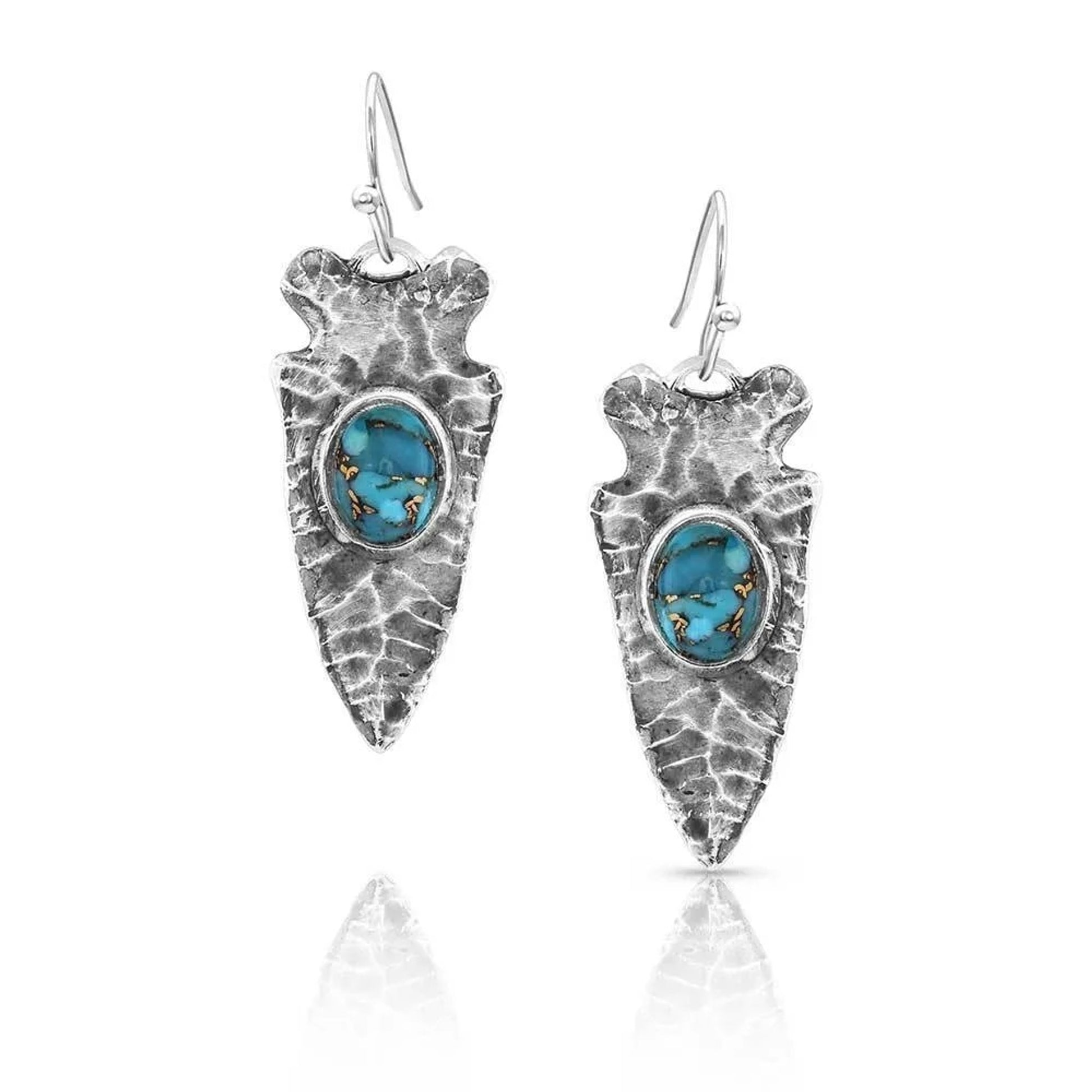 Montana Silversmiths Driving Force Turquoise Arrowhead Earrings