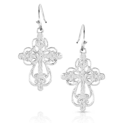 Montana Silversmiths Enlightened Faith Cross Earrings
