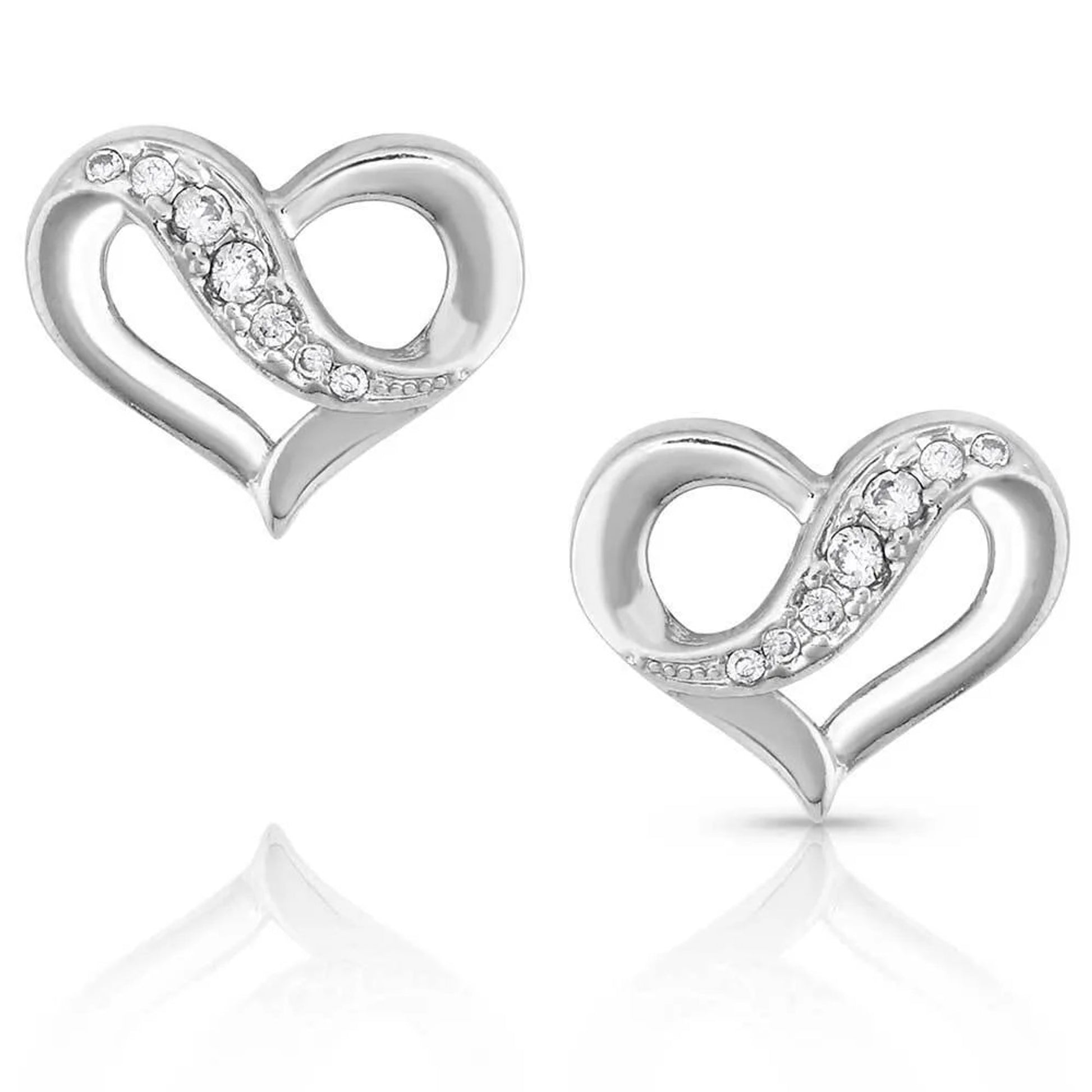 Montana Silversmiths Ribbon Round My Heart Post Earrings