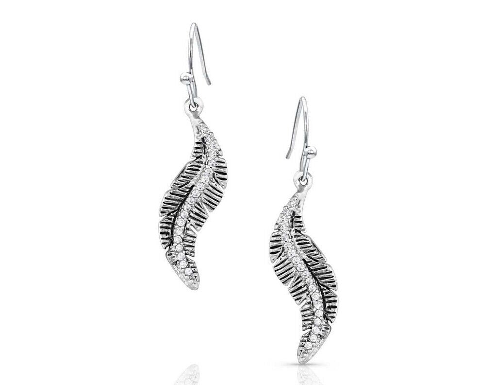 Montana Silversmiths All About The Curve Feather Earrings