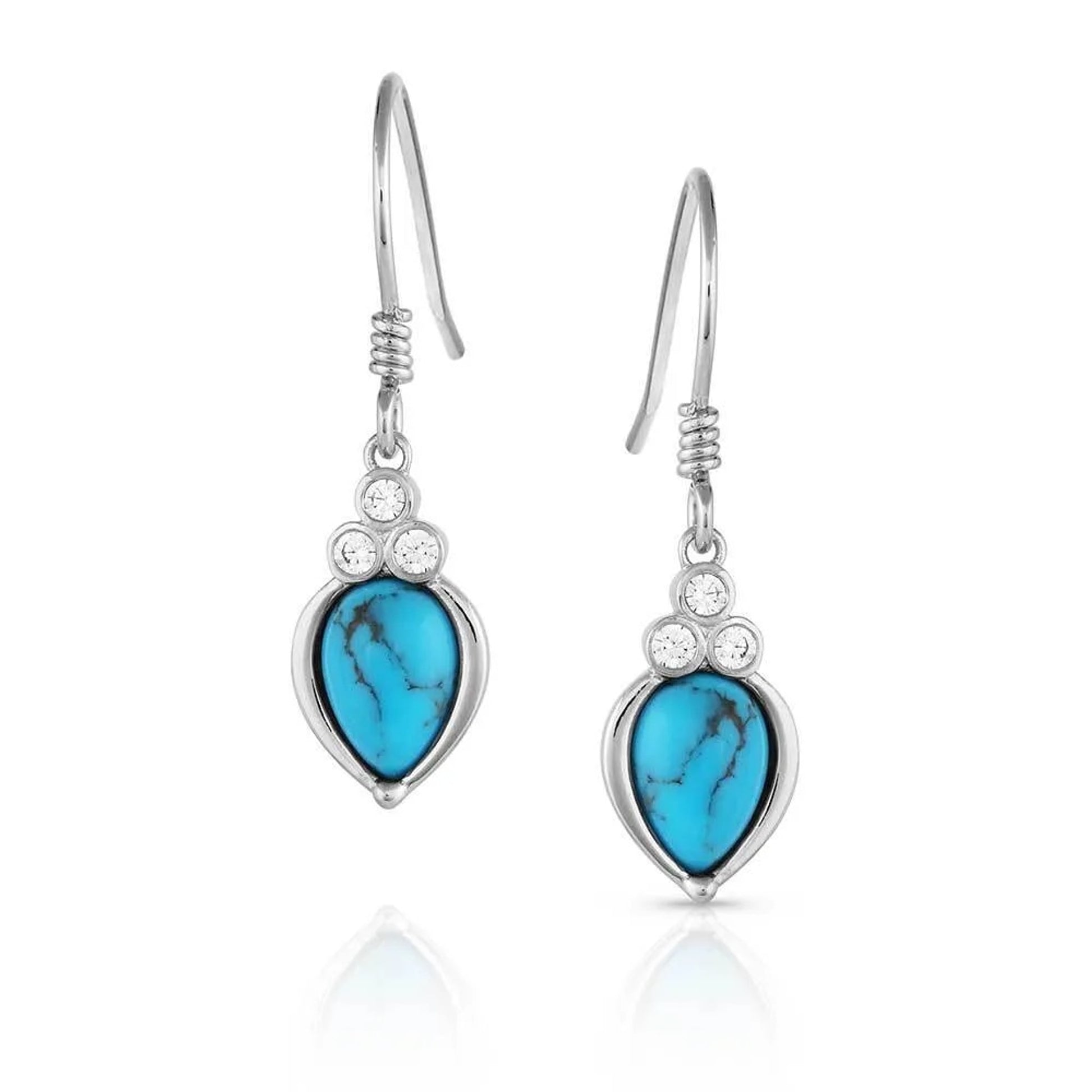 Montana Silversmiths Tip of the Iceberg Turquoise Earrings