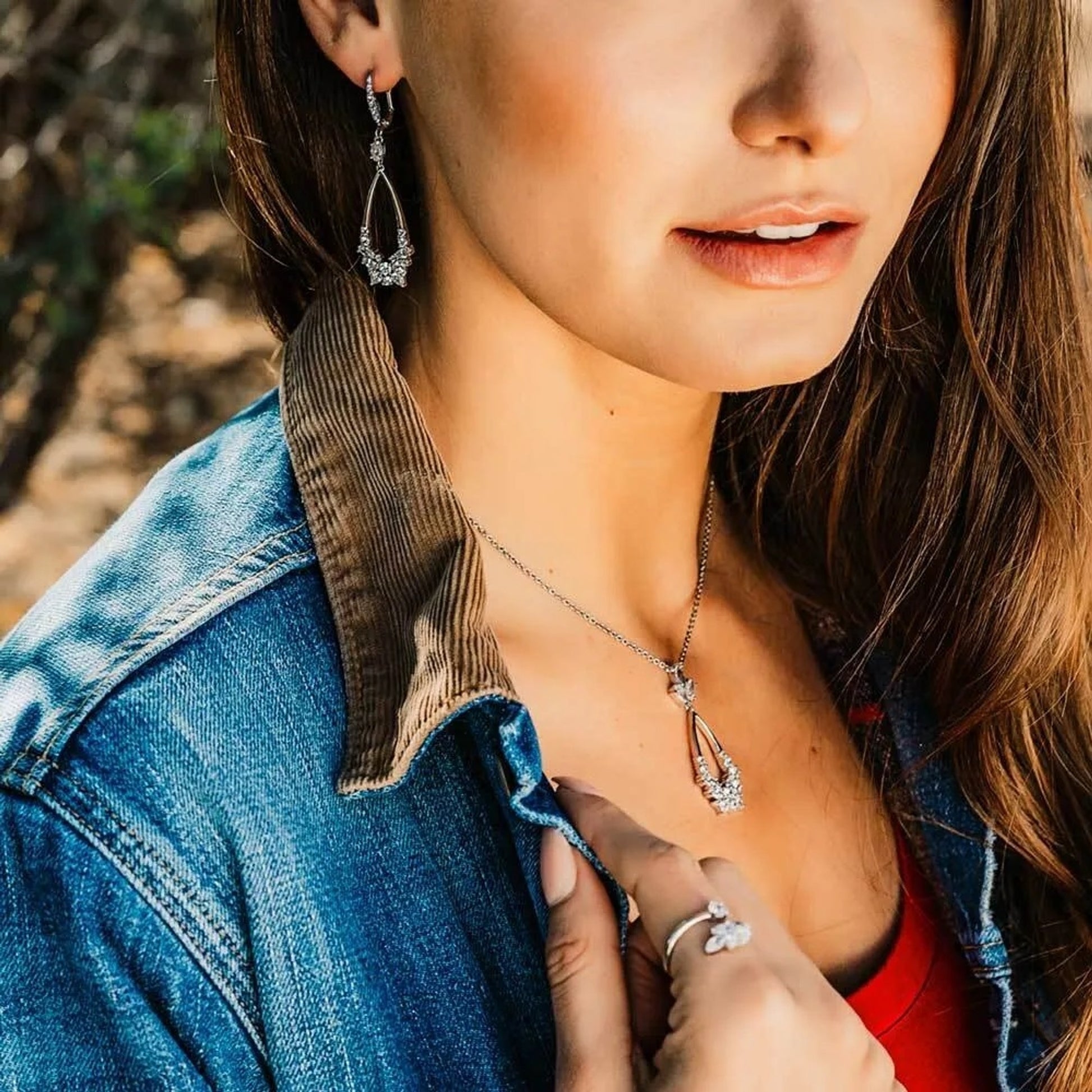 Montana Silversmiths Teardrop Masquerade Crystal Earrings