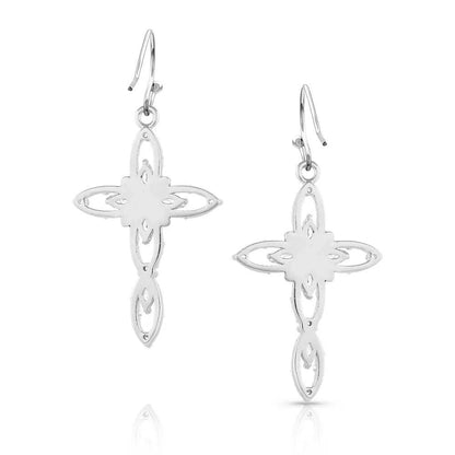 Montana Silversmiths Star of Wonder Crystal Cross Earrings