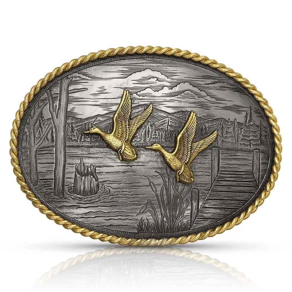 Montana Silversmiths On The Banks with Ducks Buckle