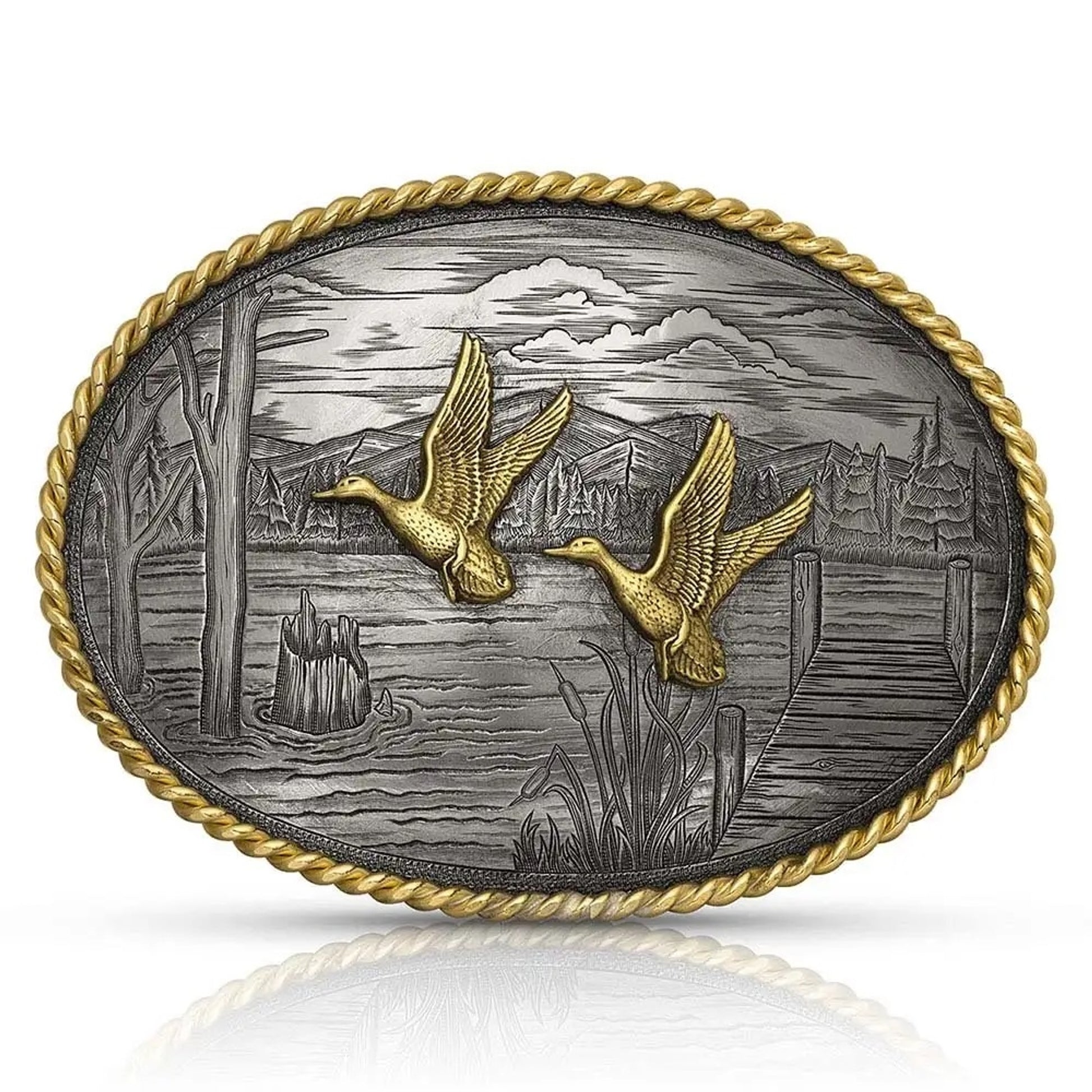 Montana Silversmiths On The Banks with Ducks Buckle