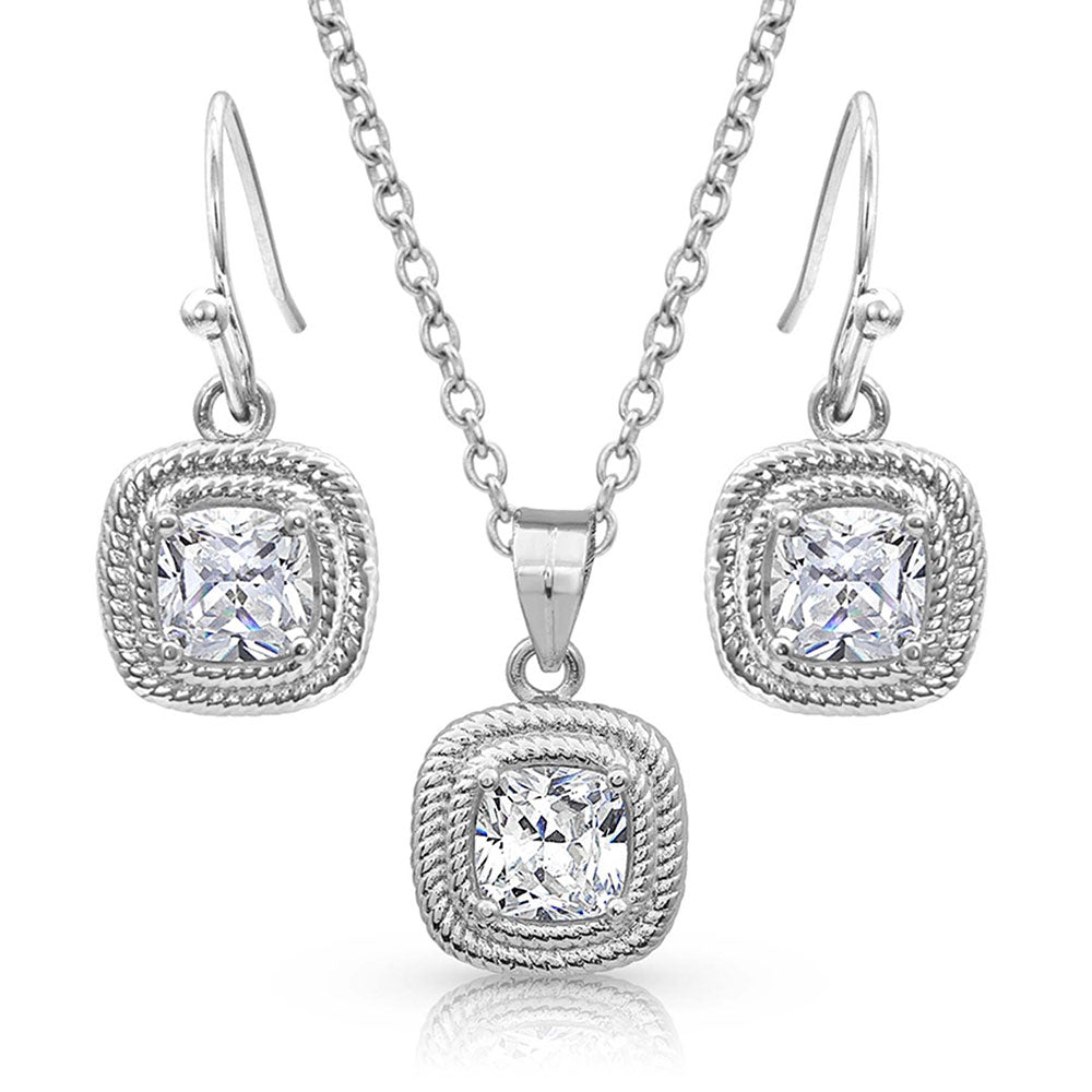 Montana Silversmiths Squarely Brilliant Wrapped Jewelry Set