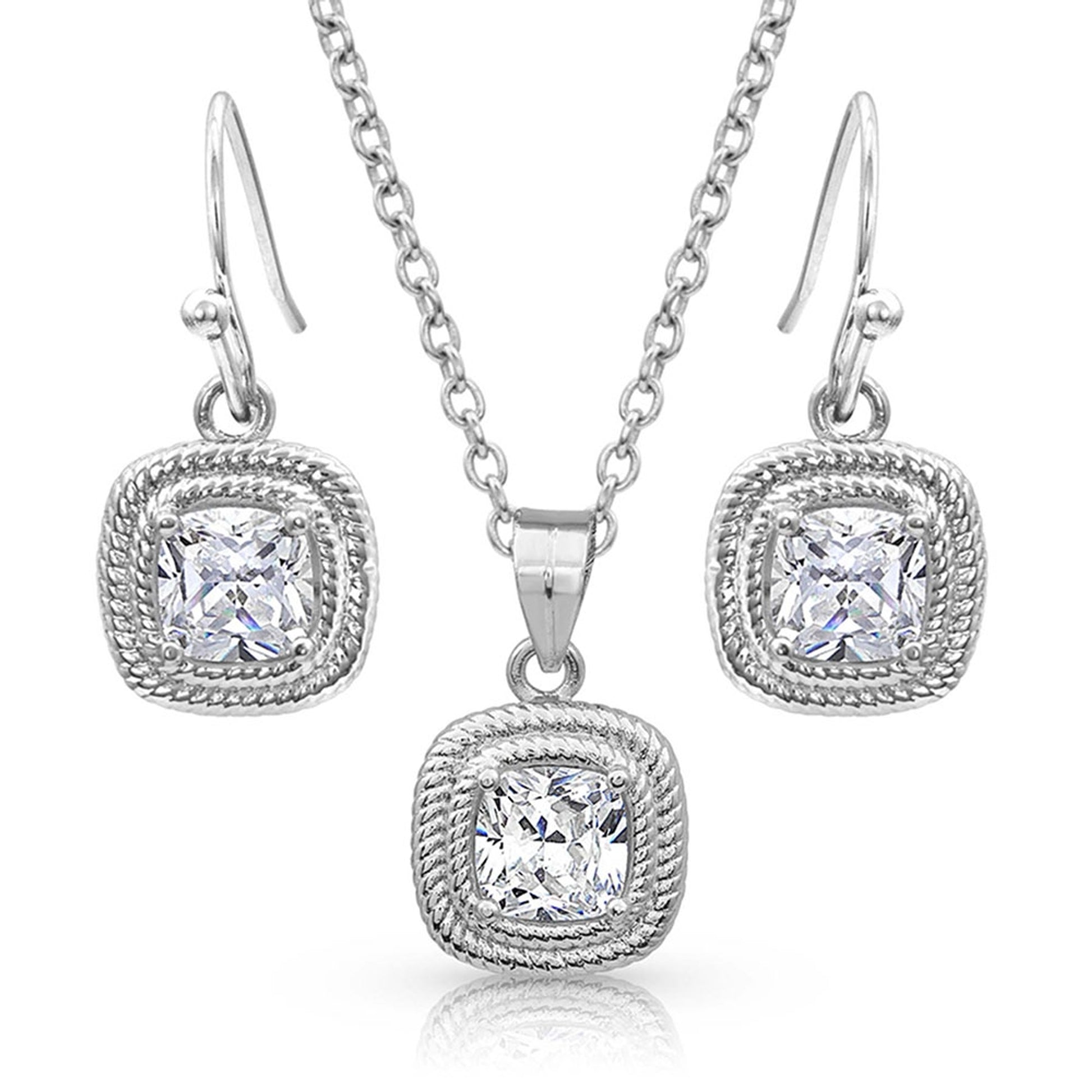 Montana Silversmiths Squarely Brilliant Wrapped Jewelry Set