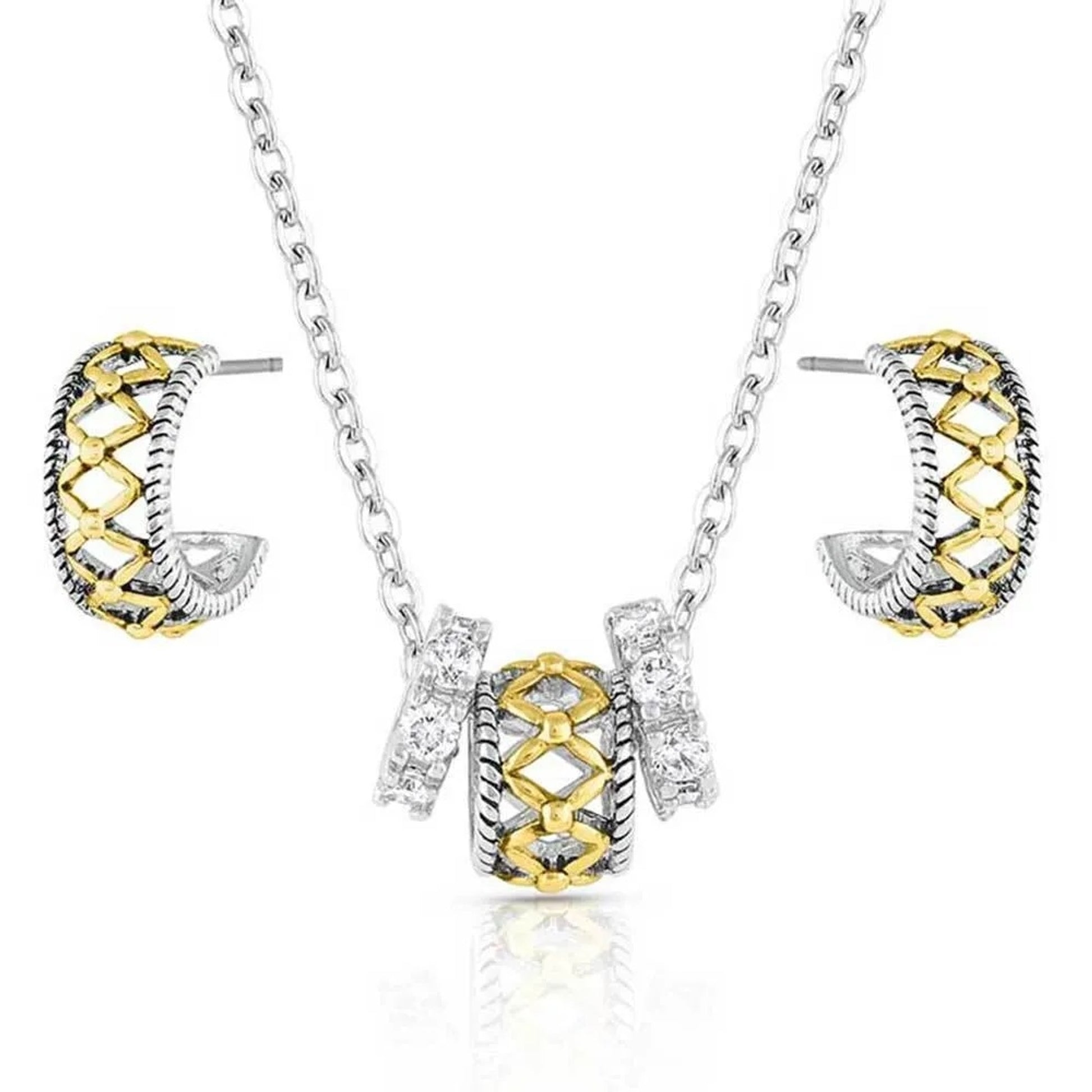 Montana Silversmiths Montana Gold Woven Ring Jewelry Set