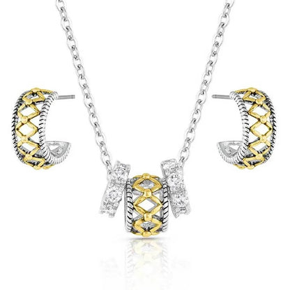 Montana Silversmiths Montana Gold Woven Ring Jewelry Set