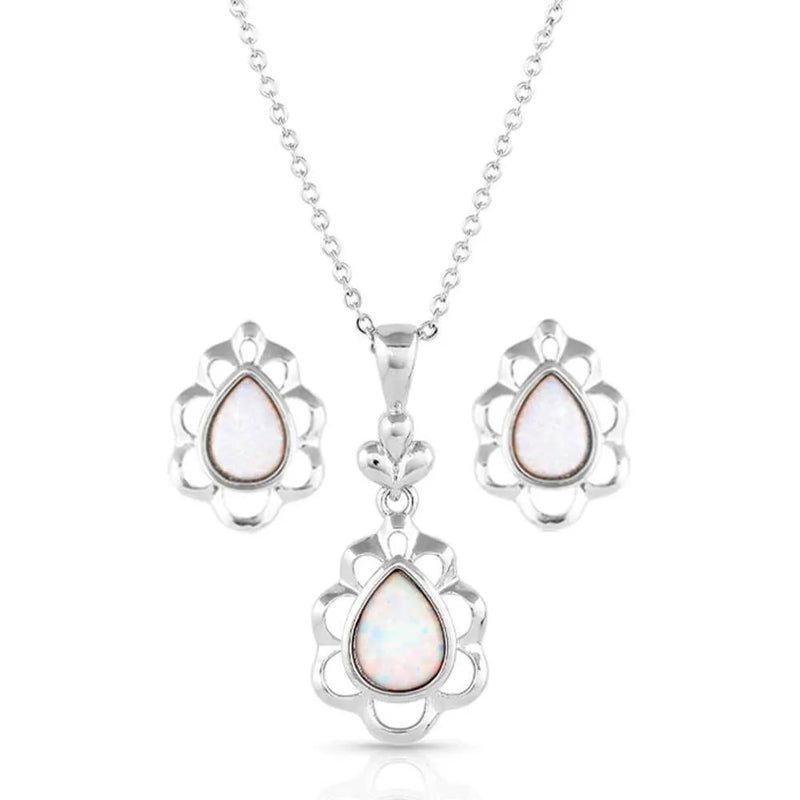 Montana Silversmiths Mystic Snowdrop Opal Jewelry Set