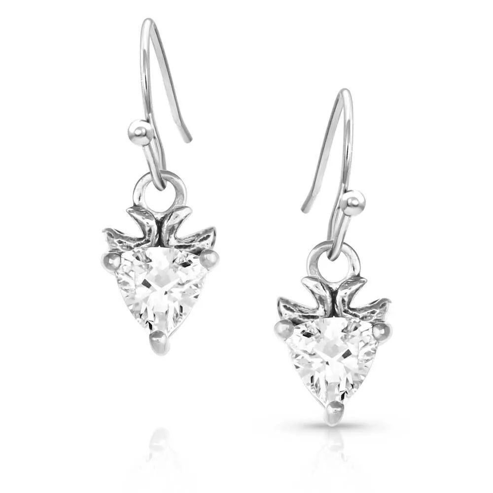 Montana Silversmiths Glacial Arrowhead Crystal Earrings