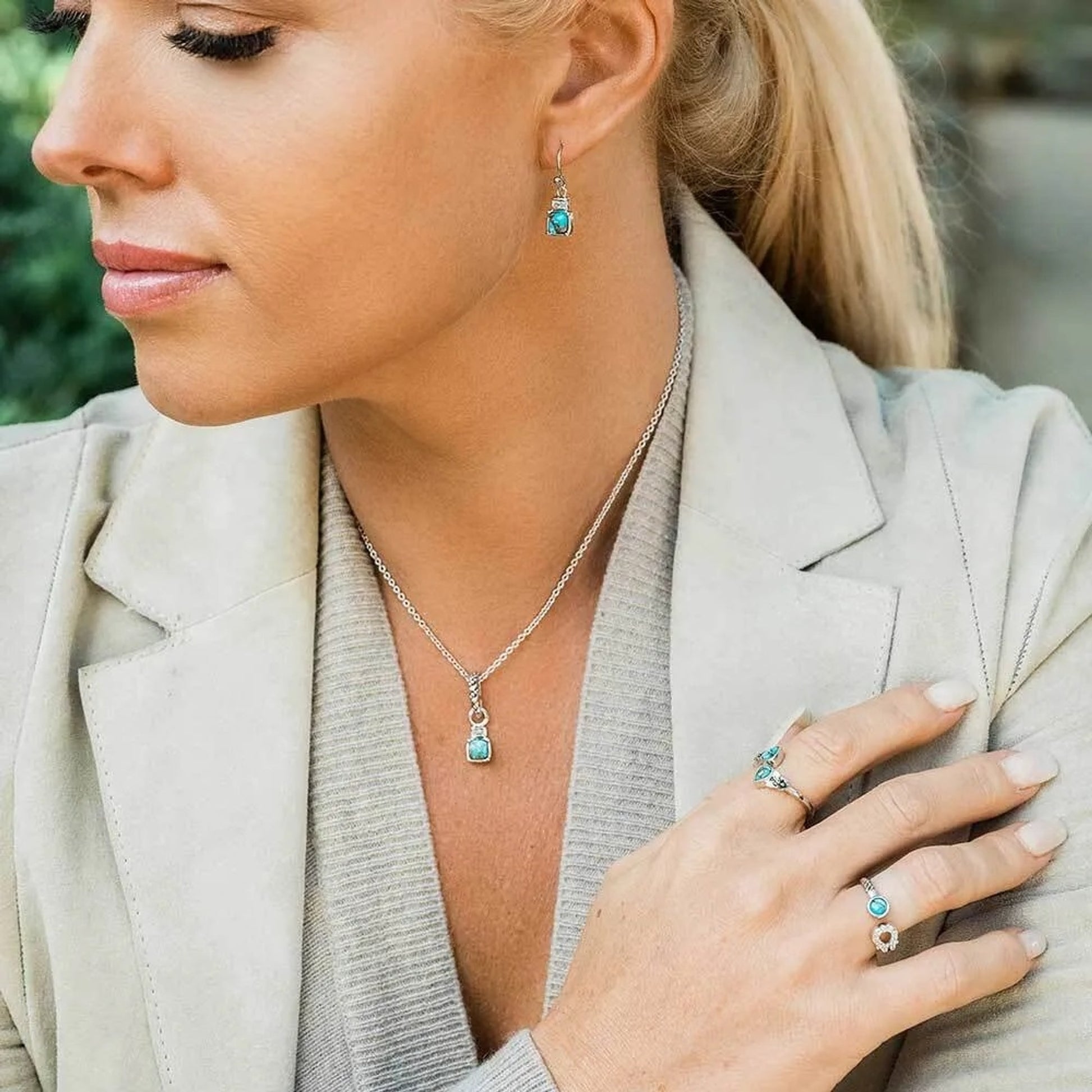 Montana Silversmiths Golden Rush Turquoise Pendant Necklace