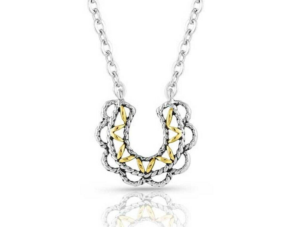 Montana Silversmiths Lucky Montana Gold Horseshoe Necklace