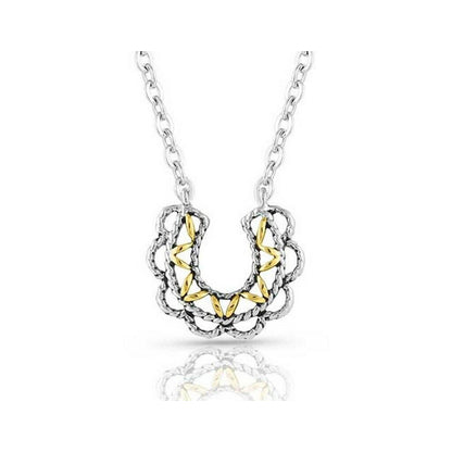 Montana Silversmiths Lucky Montana Gold Horseshoe Necklace