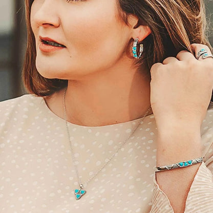 Montana Silversmiths Trilogy Trillion Turquoise Necklace