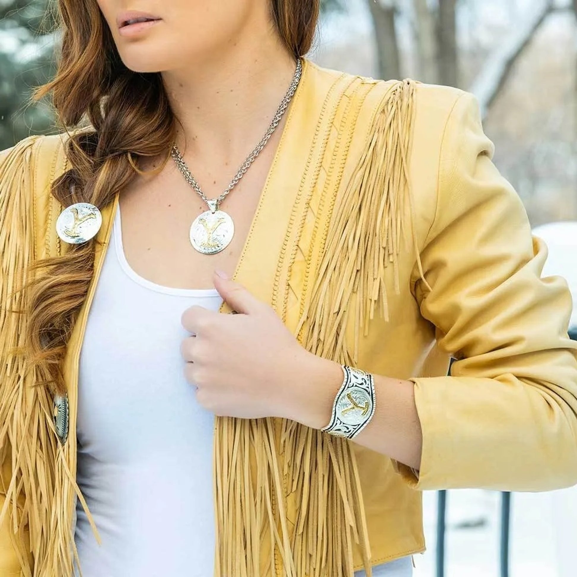 Montana Silversmiths The Dutton Y Yellowstone Cuff Bracelet