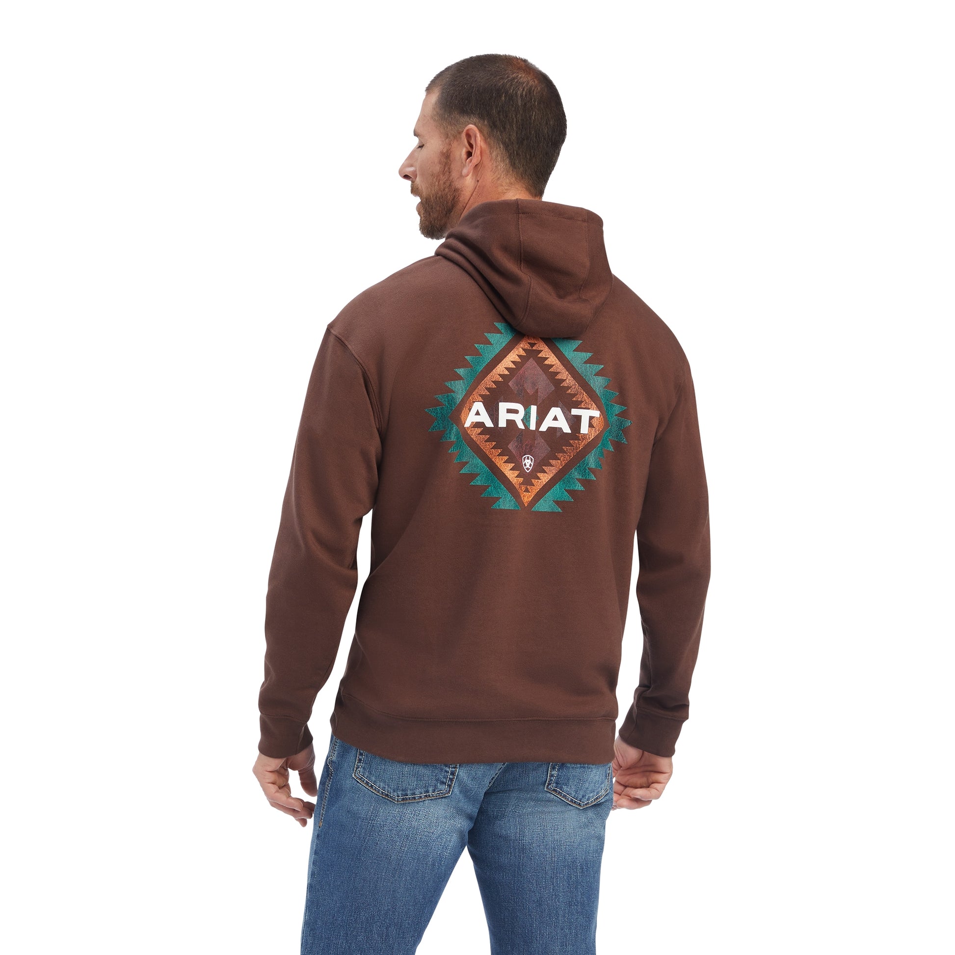 Ariat Mens Southwest Leather Sweatshirt