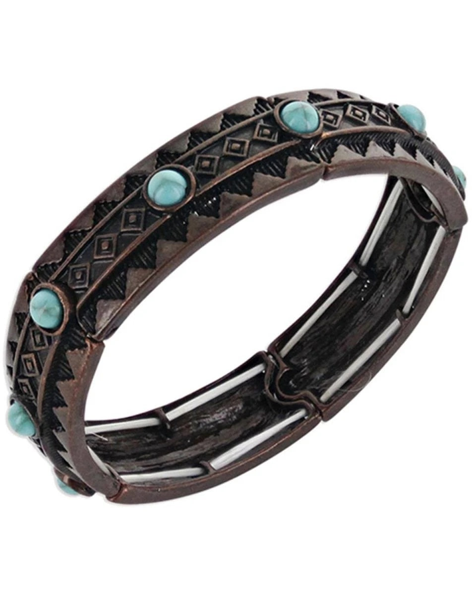 Montana Silversmiths Rumbling Earth Mineral Attitude Bracelet