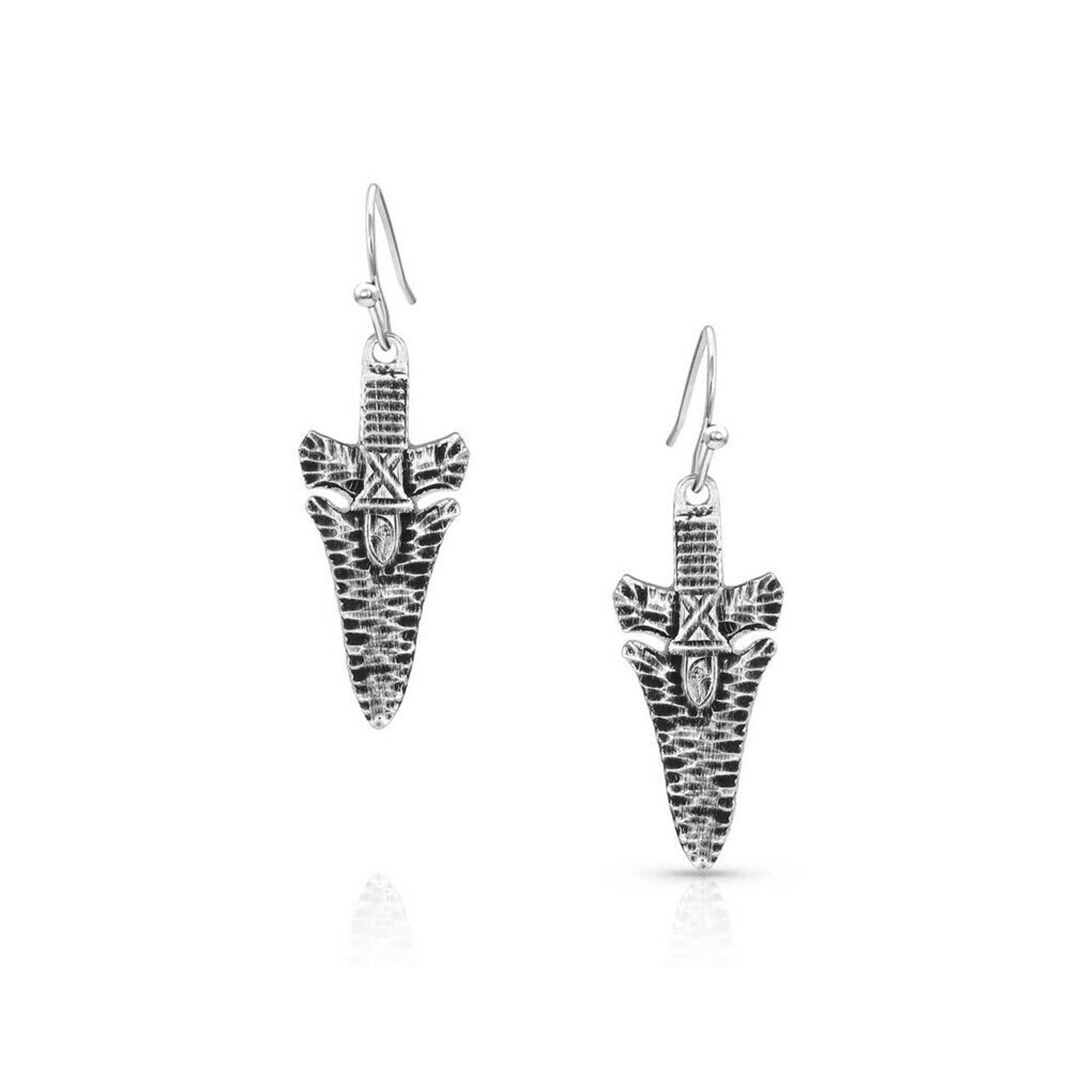 Montana Silversmiths Timber Ridge Arrowhead Earrings