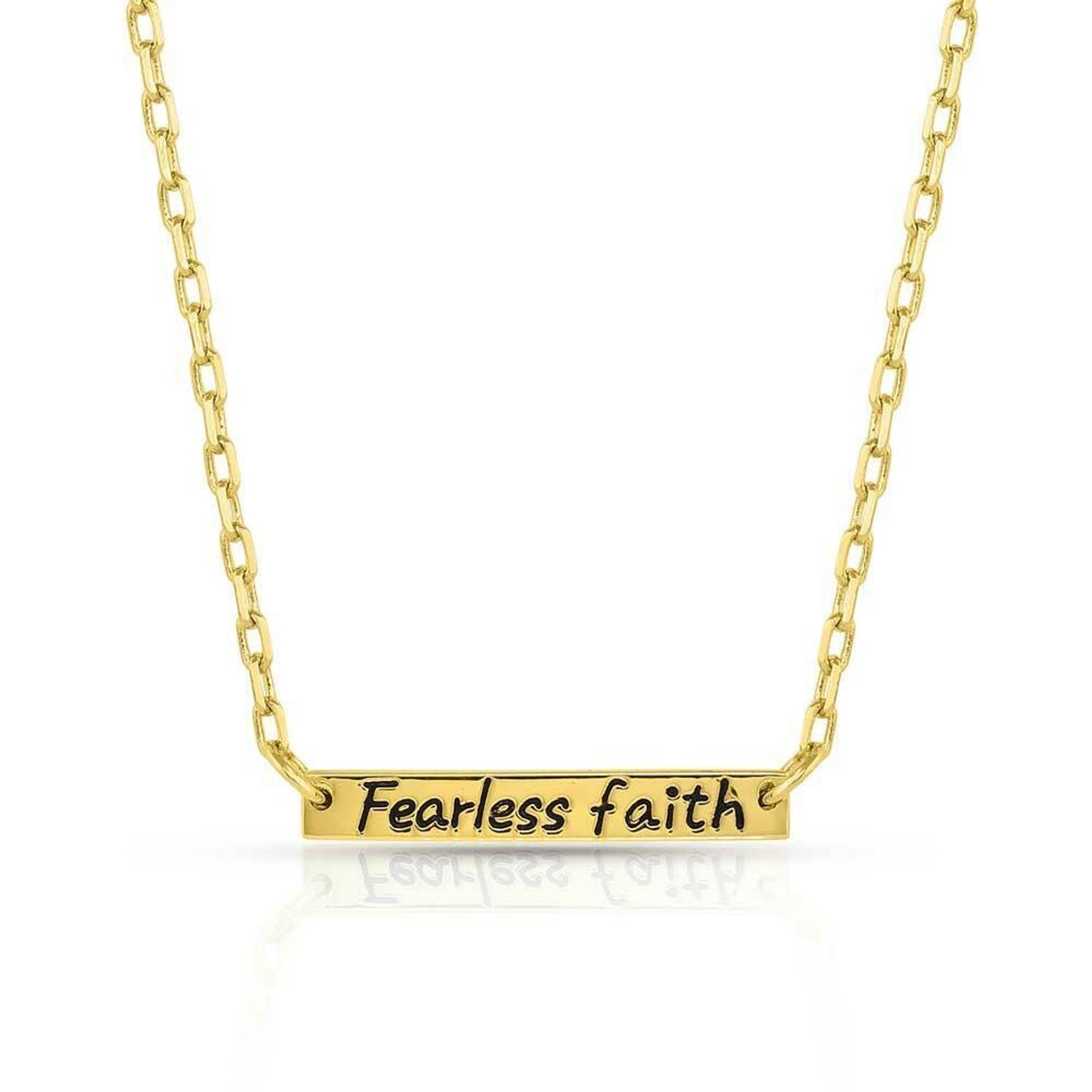 Montana Silversmiths Fearless Faith Bar Necklace