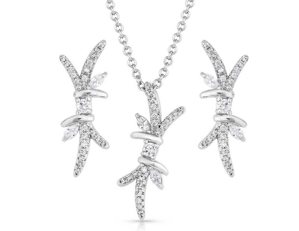 Montana Silversmiths Elevated Barbed Wire Jewelry Set