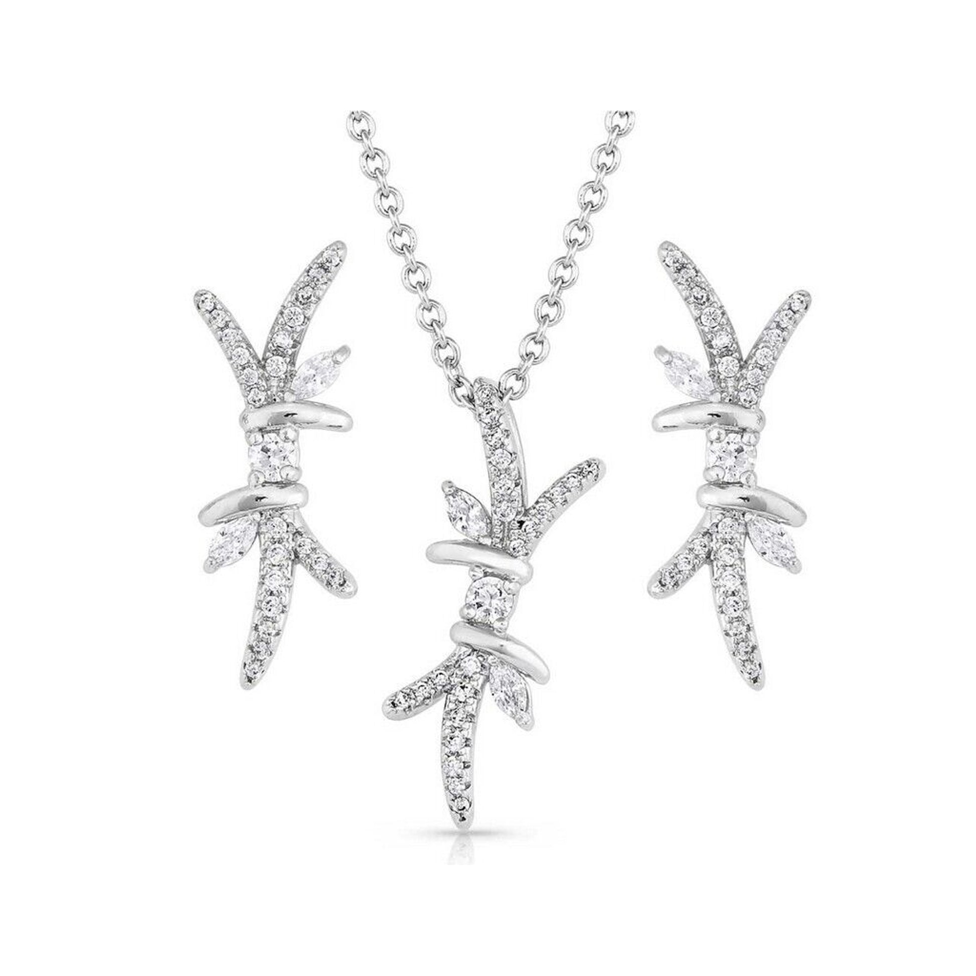 Montana Silversmiths Elevated Barbed Wire Jewelry Set