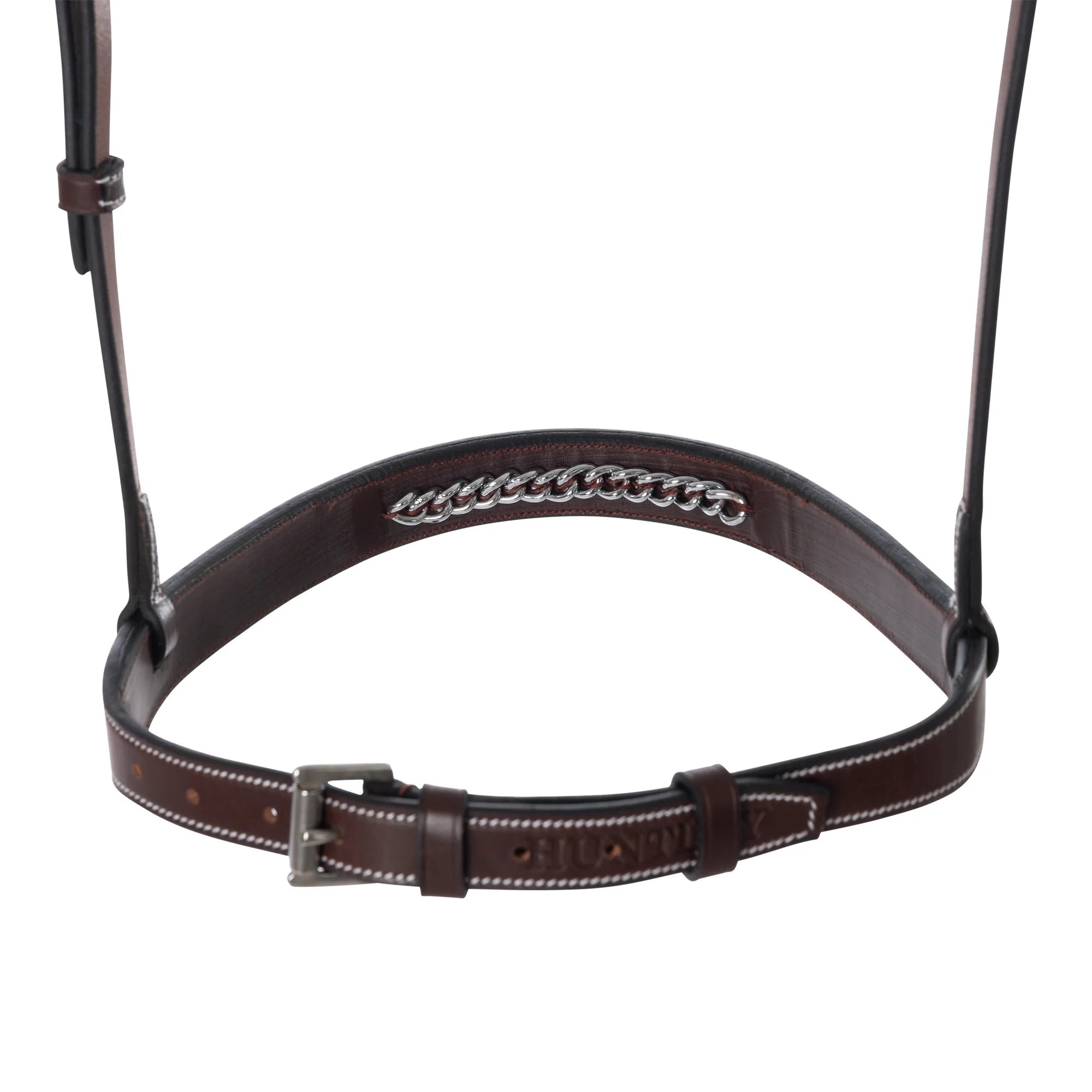 Huntley Equestrian Fancy Stitched Chain Noseband