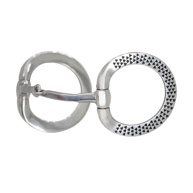 Metalab Black Rasp Eggbutt Snaffle Bit