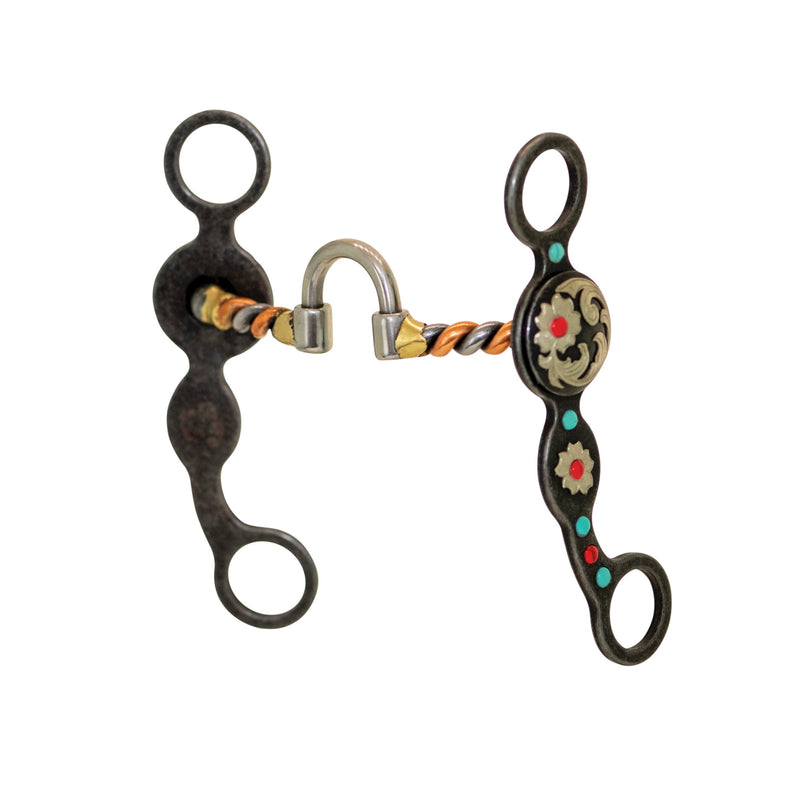 Partrade Cowboy Tack Southwest Copper Twisted Correctional Floral Bit