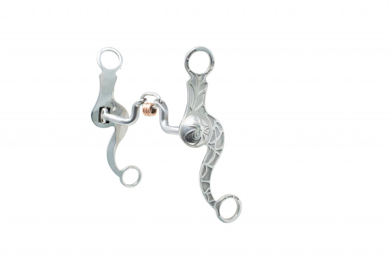 Partade Cowboy Tack Spider Ported Link Bit