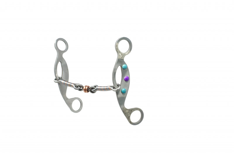 Partrade Cowboy Tack Southwest Gemstone Dog Bone Gag Bit