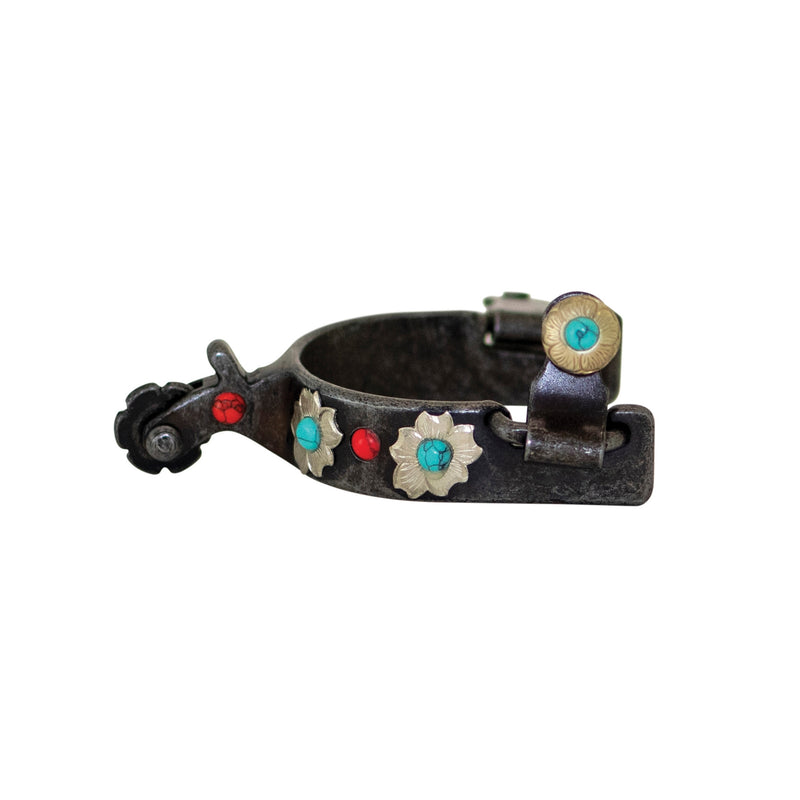 Partrade Cowboy Tack Southwest Medium Cup Floral Spurs