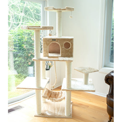 Armarkat Classic Real Wood Cat Tree 72in Beige