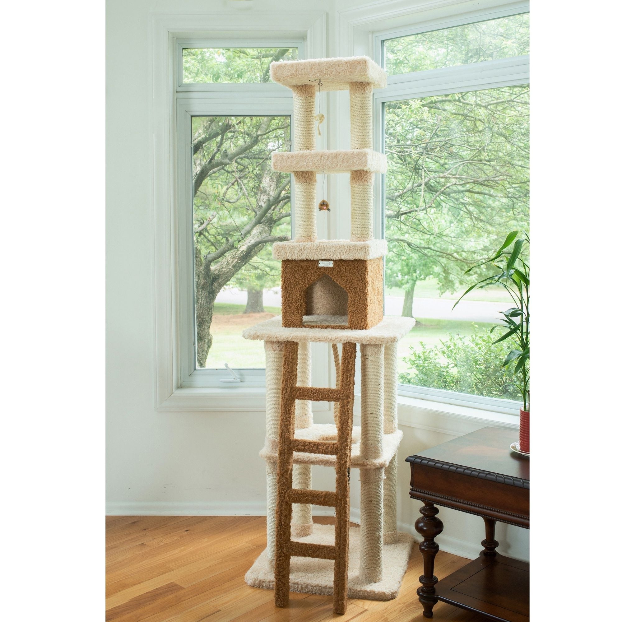 Armarkat Premium Real Wood Cat Tree 84in Beige