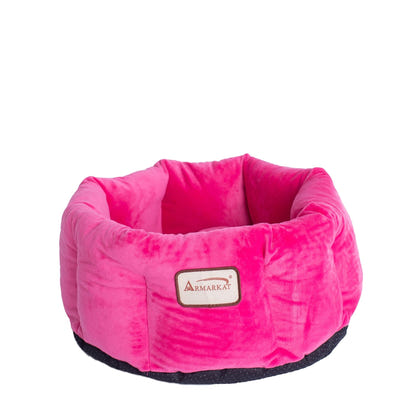 Armarkat Cozy Pink Velvet Pet Bed