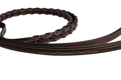 Huntley Fancy Stitch Rubber Laced Rein