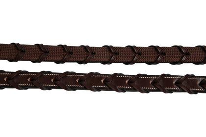 Huntley Fancy Stitch Rubber Laced Rein