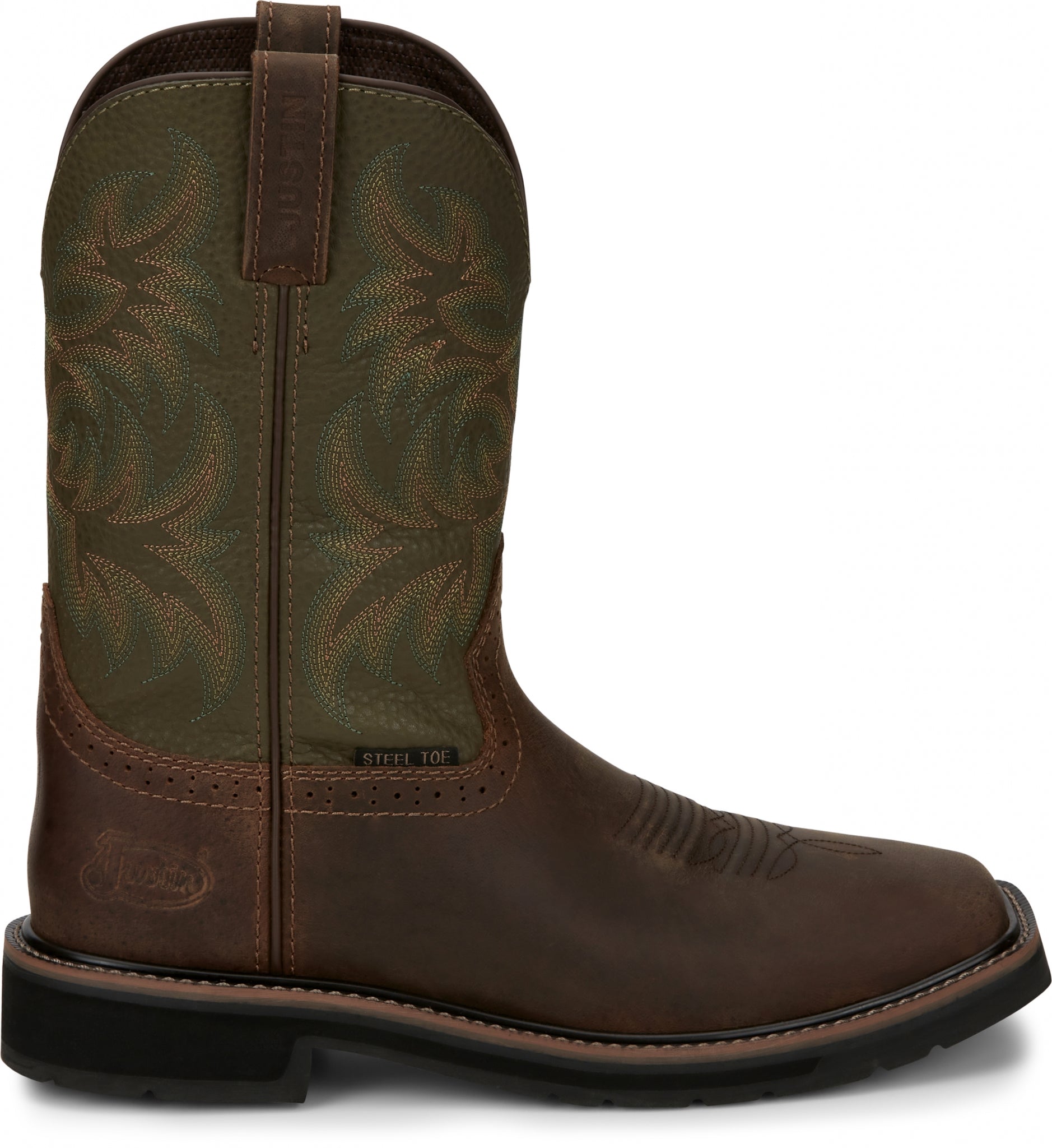 Justin Mens Driller 11" Steel Toe Boots