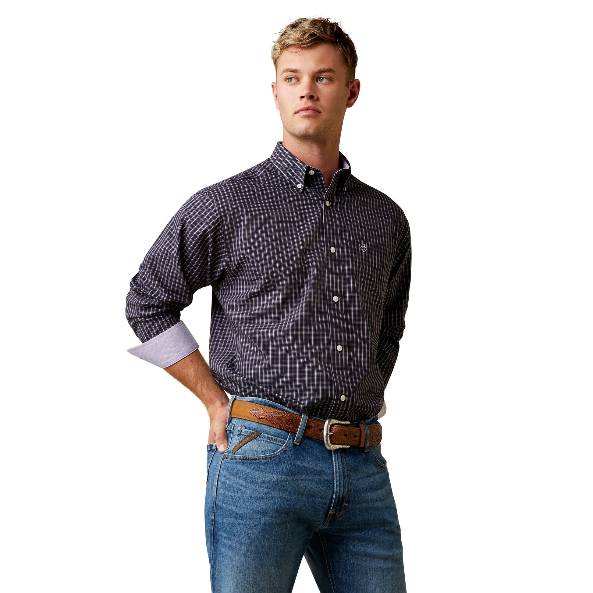Ariat Mens Wrinkle Free Fitzgerald Fitted Shirt