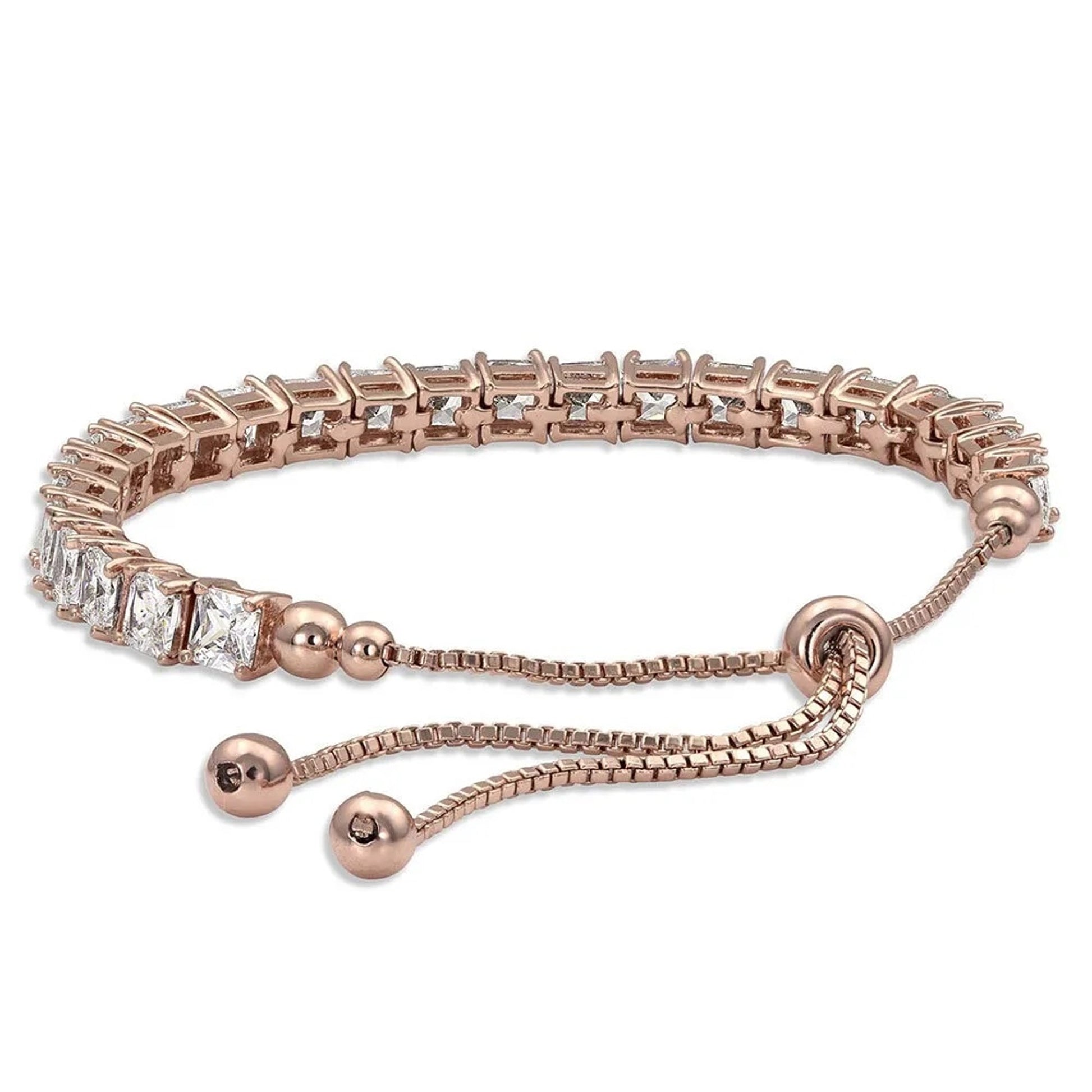 Montana Silversmiths Squarely a Rose Gold Tennis Bolo Bracelet