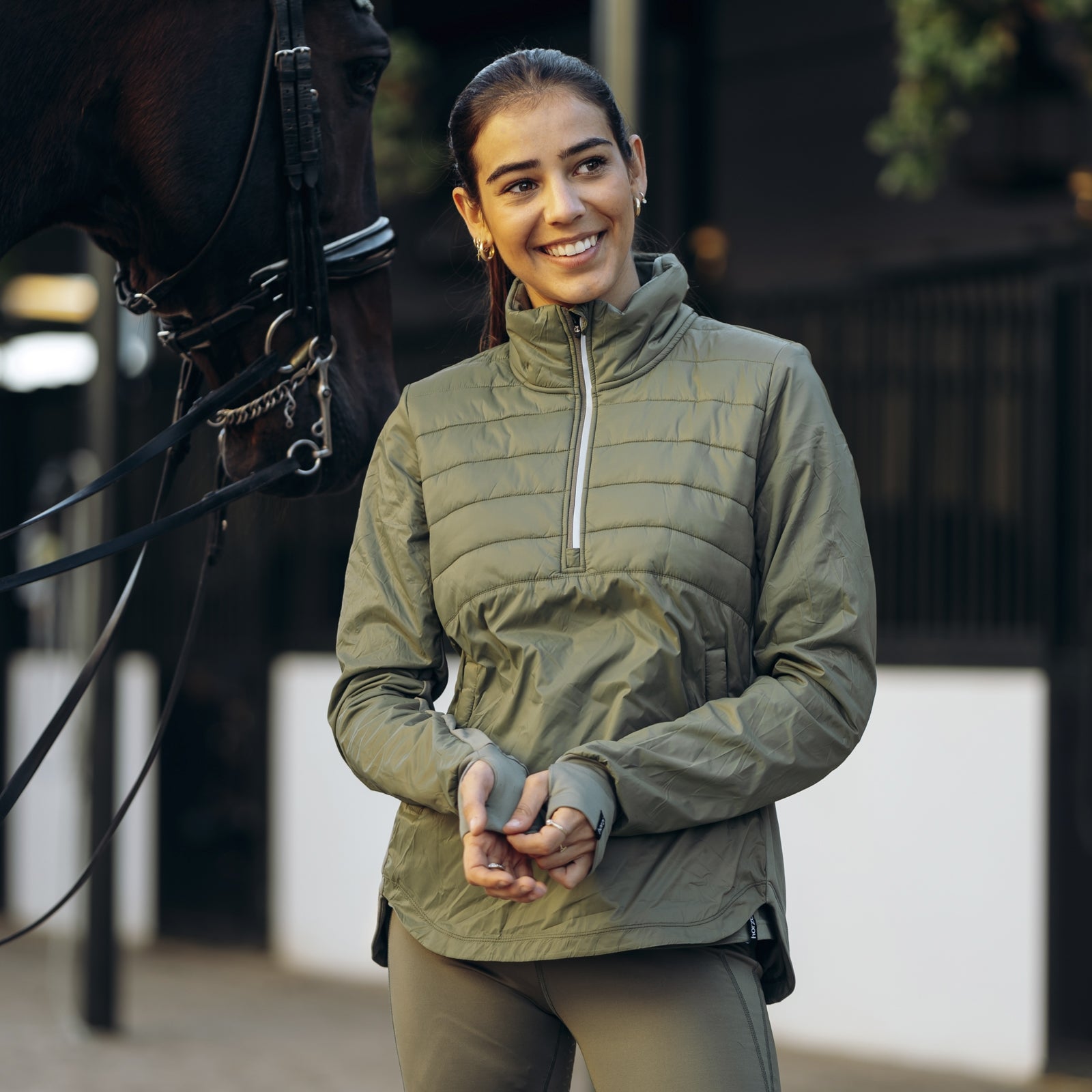 Horze Ladies Annika Fleece Lined Pullover Jacket
