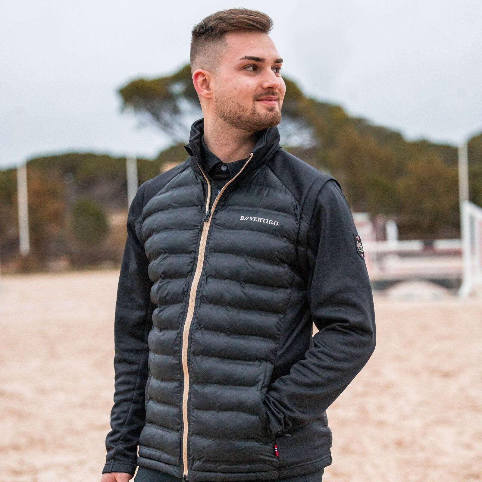 B Vertigo Mens Brendan Hybrid 2-in-1 Jacket