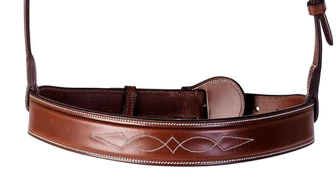 Huntley Sedgwick Fancy Stitched 1-3/8" Inch Wide Noseband