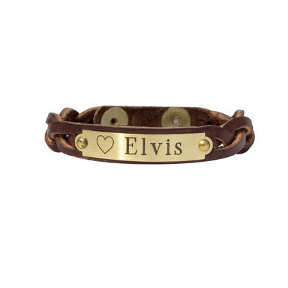 Perri's Personalized Braided Leather Bracelet