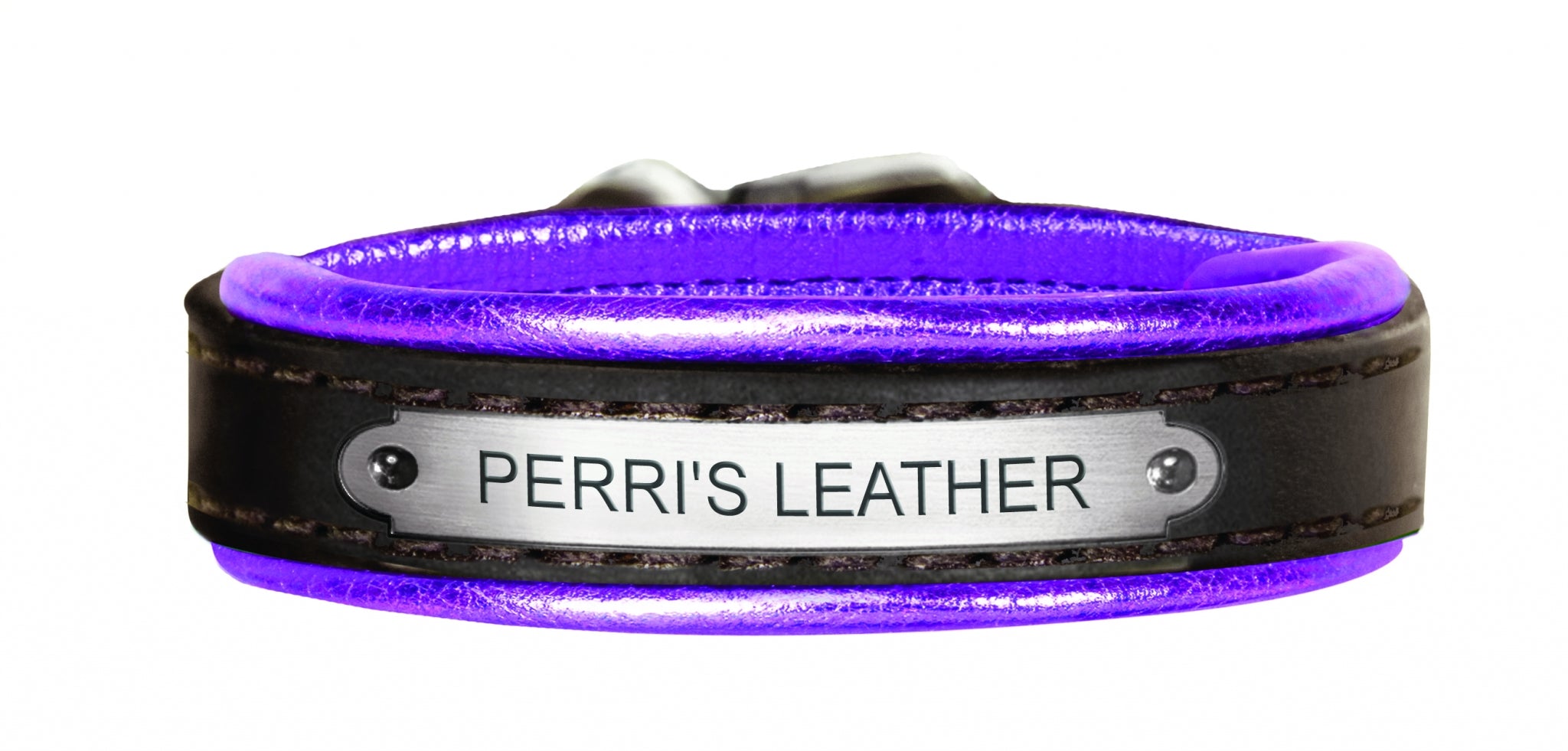 Perri's Personalized Metallic Padded Leather Bracelet