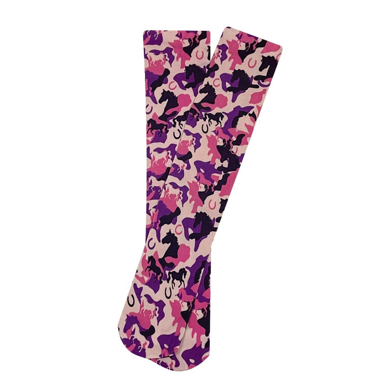 AWST Int'l Ladies Lila Camo Socks- Pink/Purple