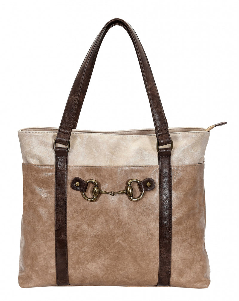 AWST Int'l Colorblock Snaffle Bit Laptop Tote