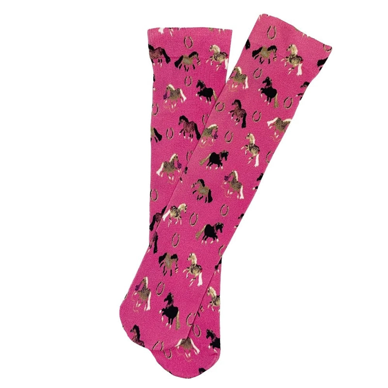 AWST Int'l Kids Lila Puff Ponies Socks