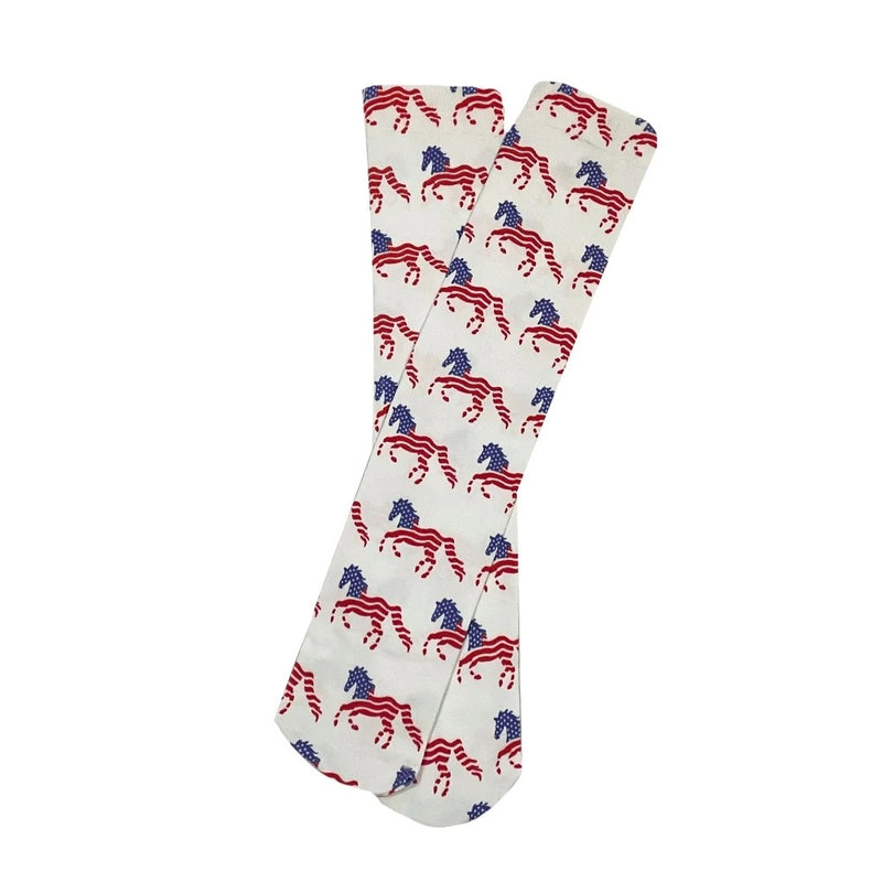AWST Int'l Ladies Lila Flag Horse Socks