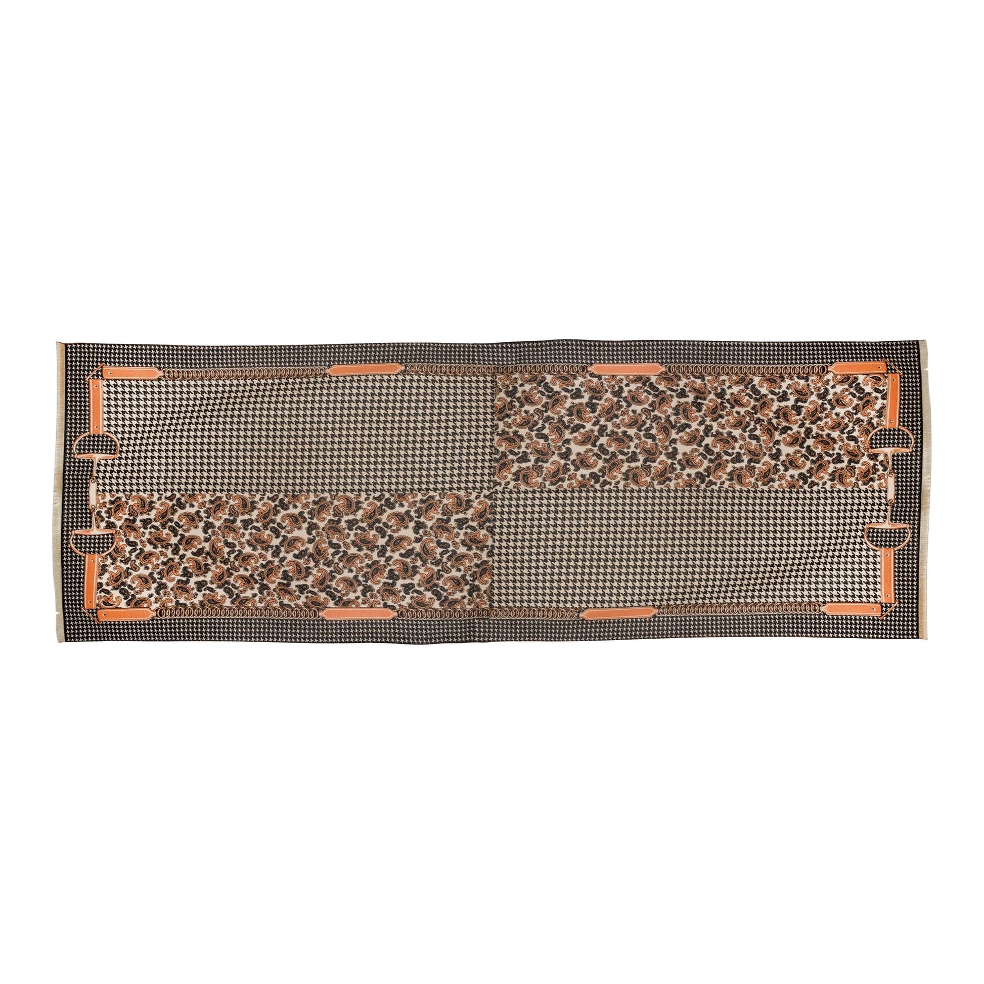 AWST Int'l Acrylic Cashmere Snaffle Bit and Houndstooth Scarf/Shawl